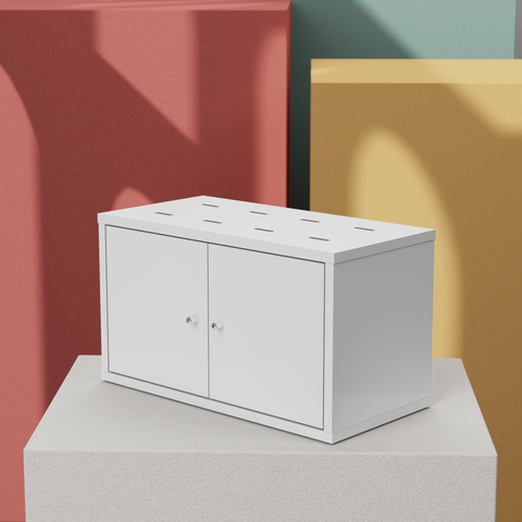 One-by-two cupboard (white)